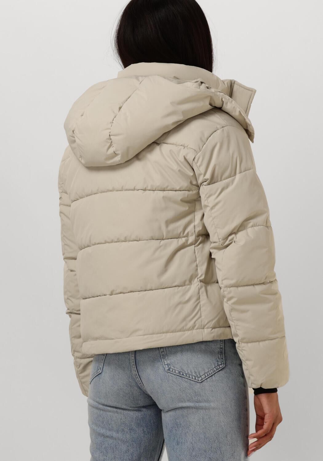 CALVIN KLEIN Dames Jassen Matte Monologo Nd Short Puffer Beige