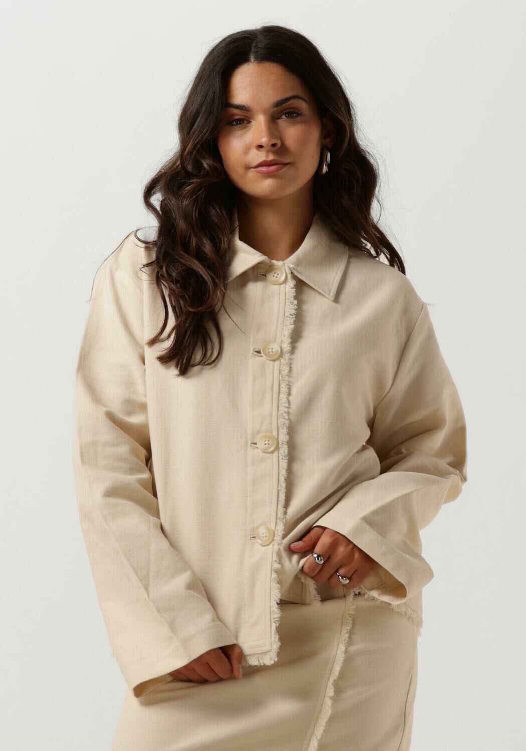 Modström Ingrid Summer Sand Jas Oversized Boxy Beige Dames