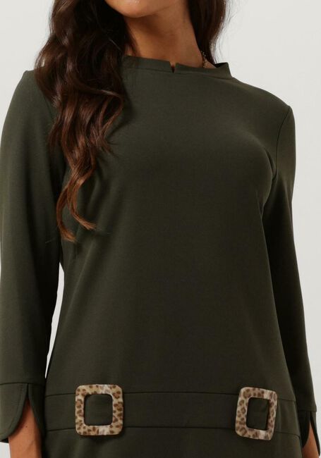 Donkergroene ANA ALCAZAR Mini jurk DRESS LEO BUCKLE - large