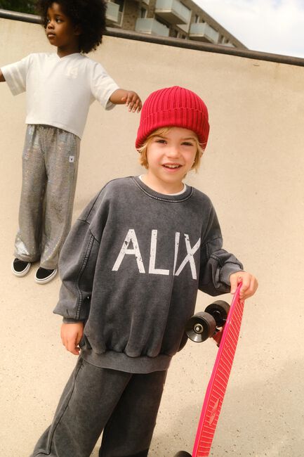 Donkergrijze ALIX MINI Trui KNITTED ALIX ON TOUR SWEATER - large