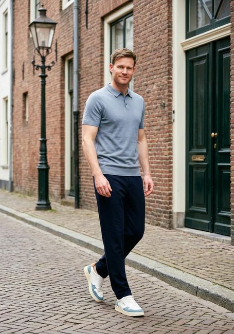 Lichtblauwe SAINT STEVE Polo CHRIS - large