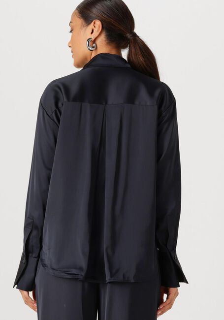 Donkerblauwe WITHBLACK Blouses WBLDAGMAR SATEEN LS SHIRT - large