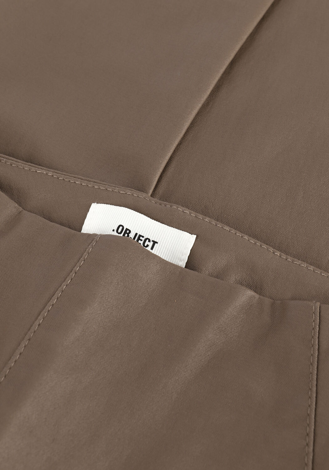 Taupe OBJECT Legging OBJBELLE MW COATED LEGGINGS NO - large