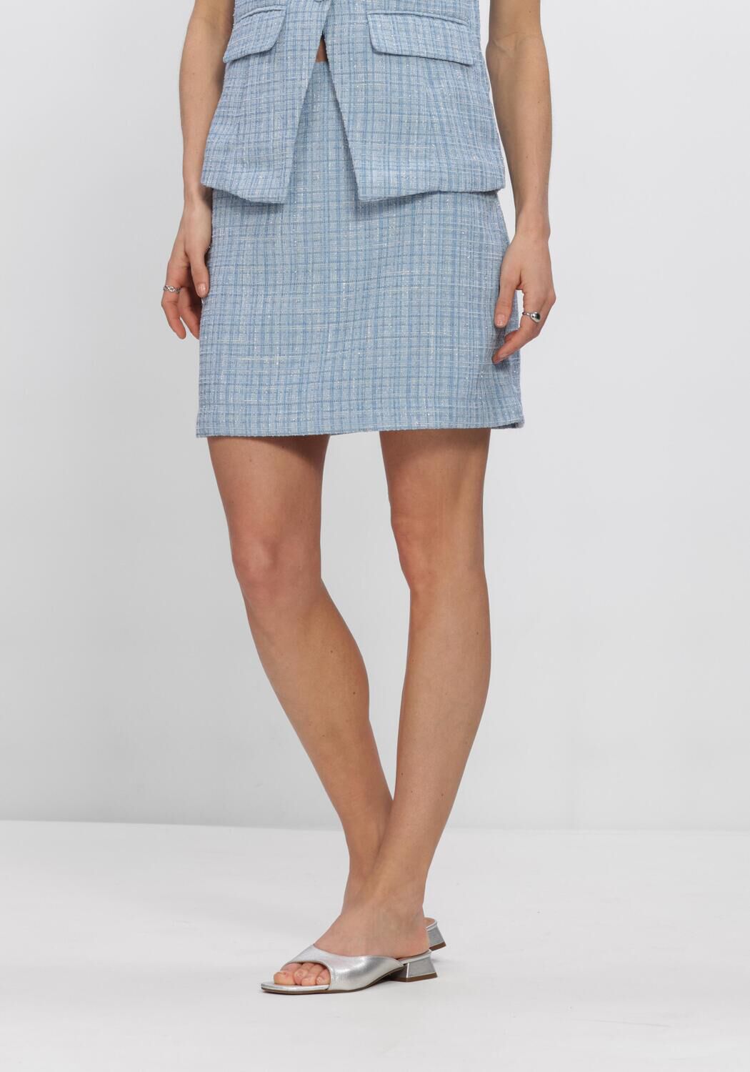 Blauwe Y.A.S. Rokken YASJOSE HW SKIRT - large
