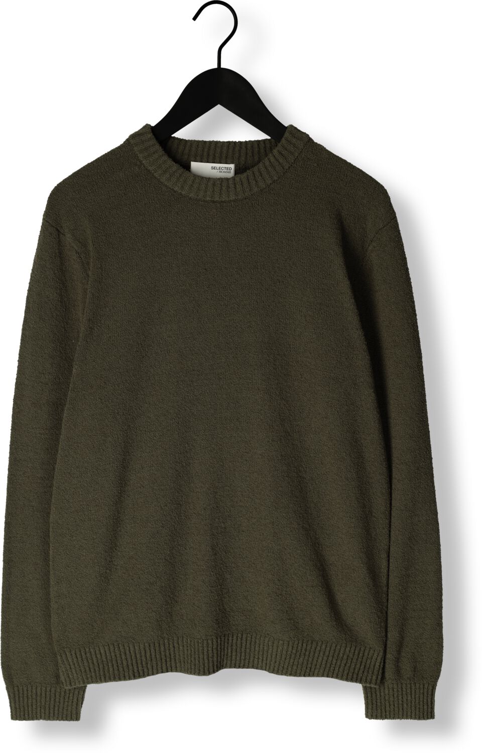SELECTED HOMME Heren Truien & Vesten Slhloop Ls Knit Crew Neck Groen