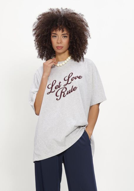 Lichtgrijze CATWALK JUNKIE T-shirt OVERSIZED GRAPHIC TSHIRT - large