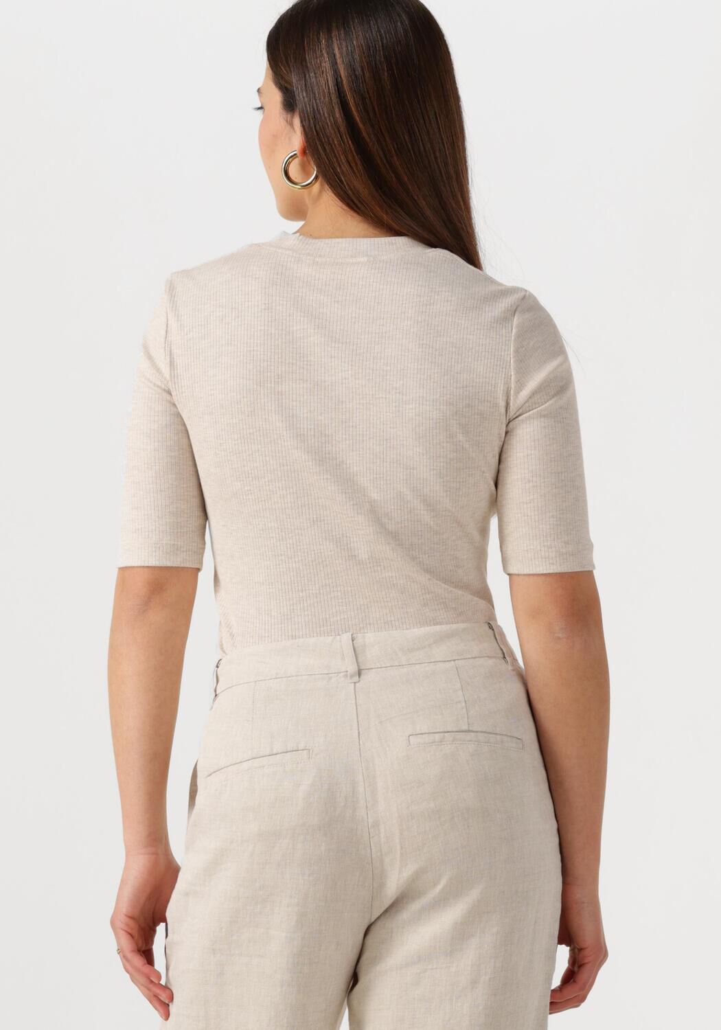 INWEAR Dames Tops & T-shirts Dagnaiw Melange V T-shirt Ecru