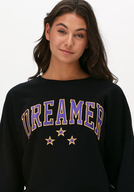 Zwarte COLOURFUL REBEL Sweater DREAMER PATCH DROPPED SHOULDER - large