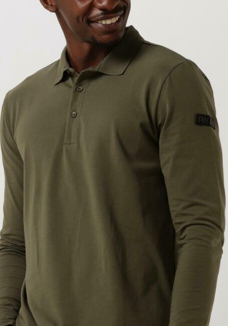 Olijf PUREWHITE Polo POLO LONG SLEEVE WITH LOGO TAPE ON SLEEVE - large