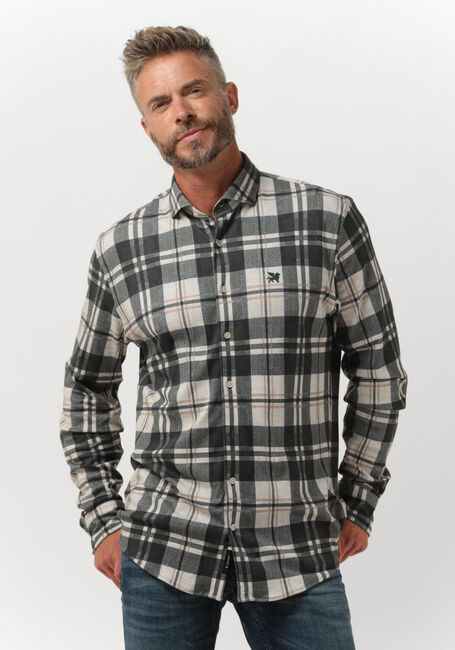 Groene VANGUARD Casual overhemd LONG SLEEVE SHIRT CHECK PRINTED ON SOFT JERSEY - large