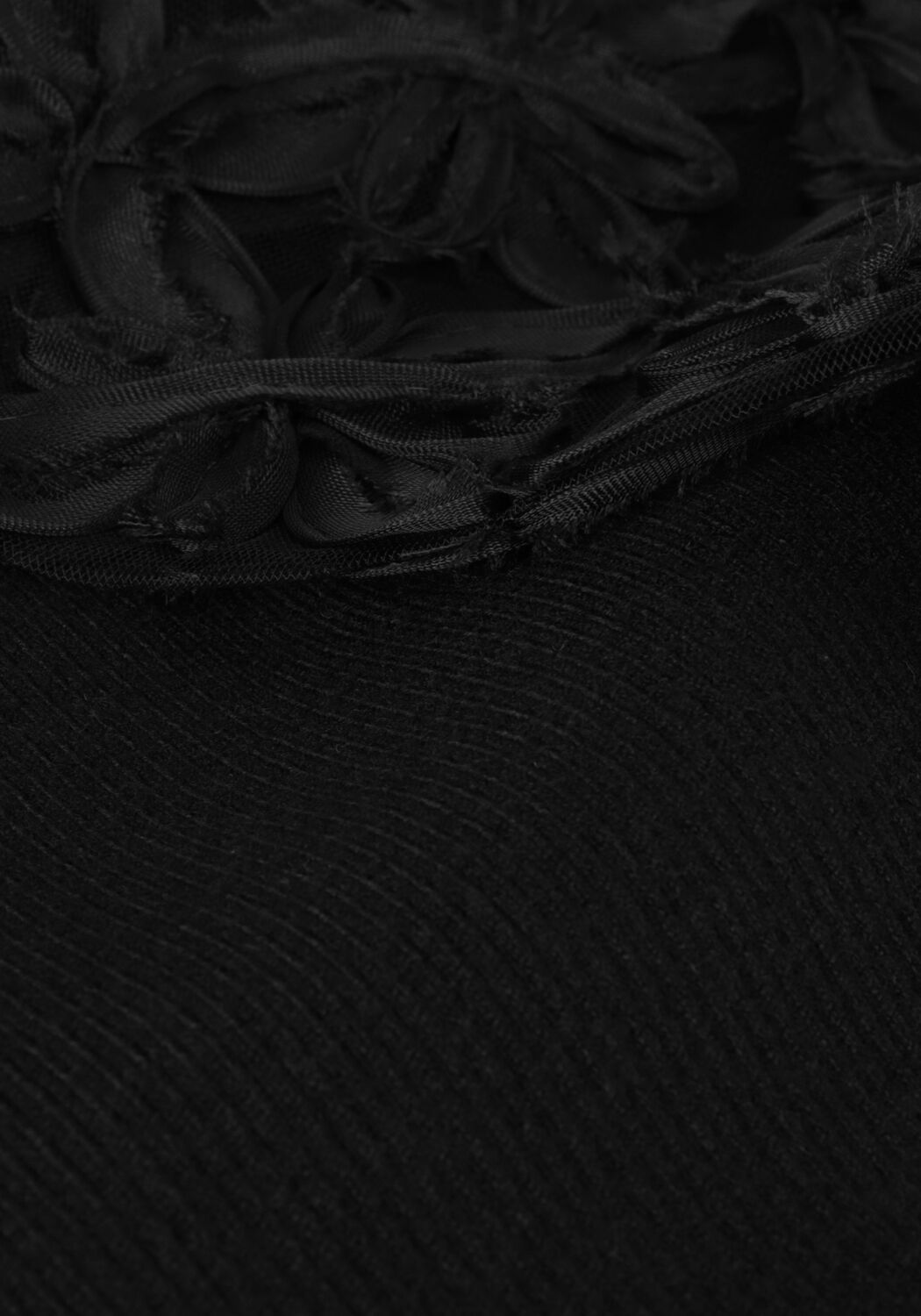 Zwarte Y.A.S. Mini jurk YASFRILLME LS KNIT DRESS - large