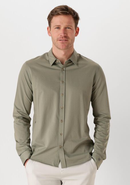 Groene CAST IRON Casual overhemd LONG SLEEVE SHIRT TWILL JERSEY 2 TONE - large