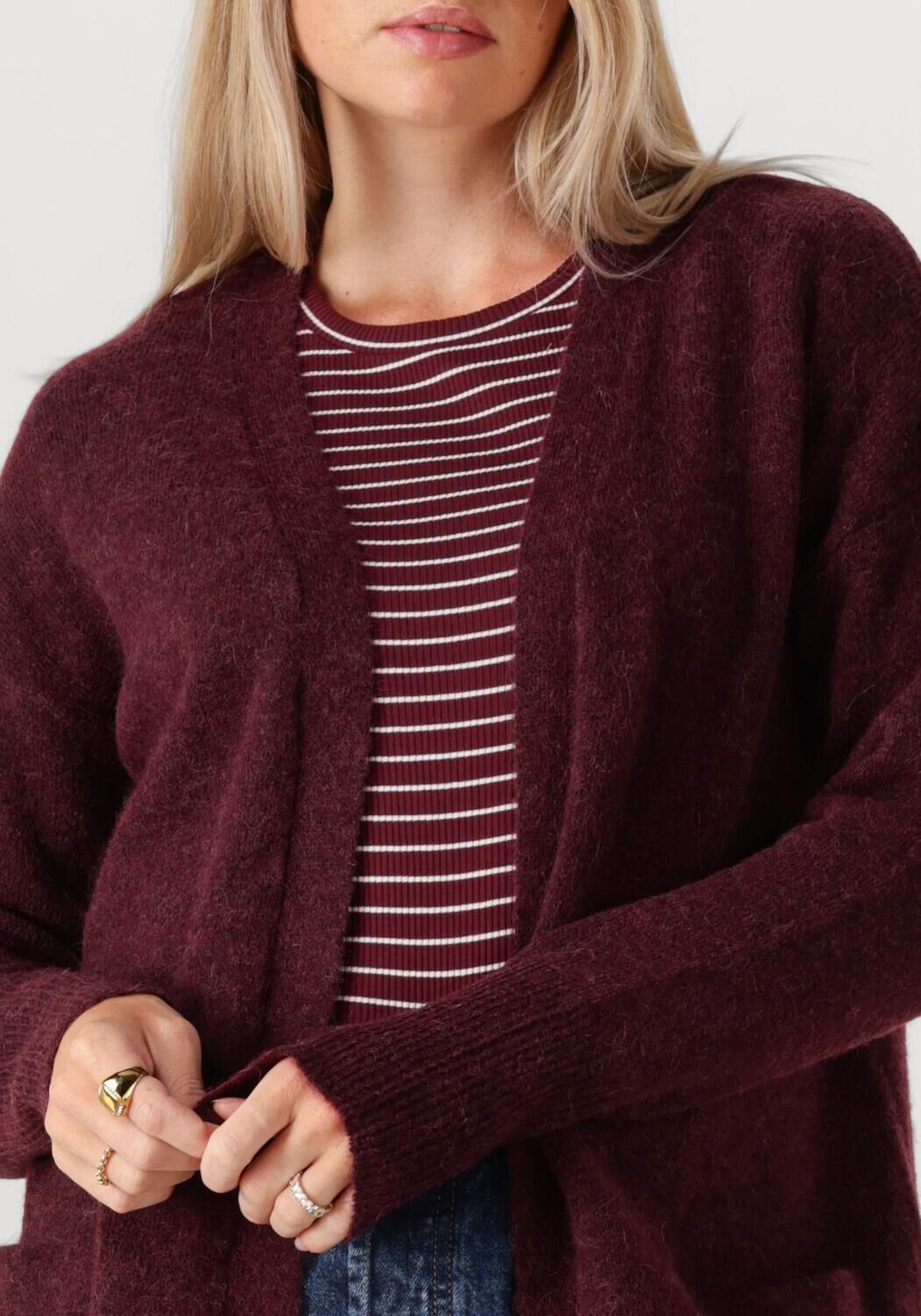 SELECTED FEMME Dames Truien & Vesten Slflulu New Ls Knit Long Cardigan Bordeaux