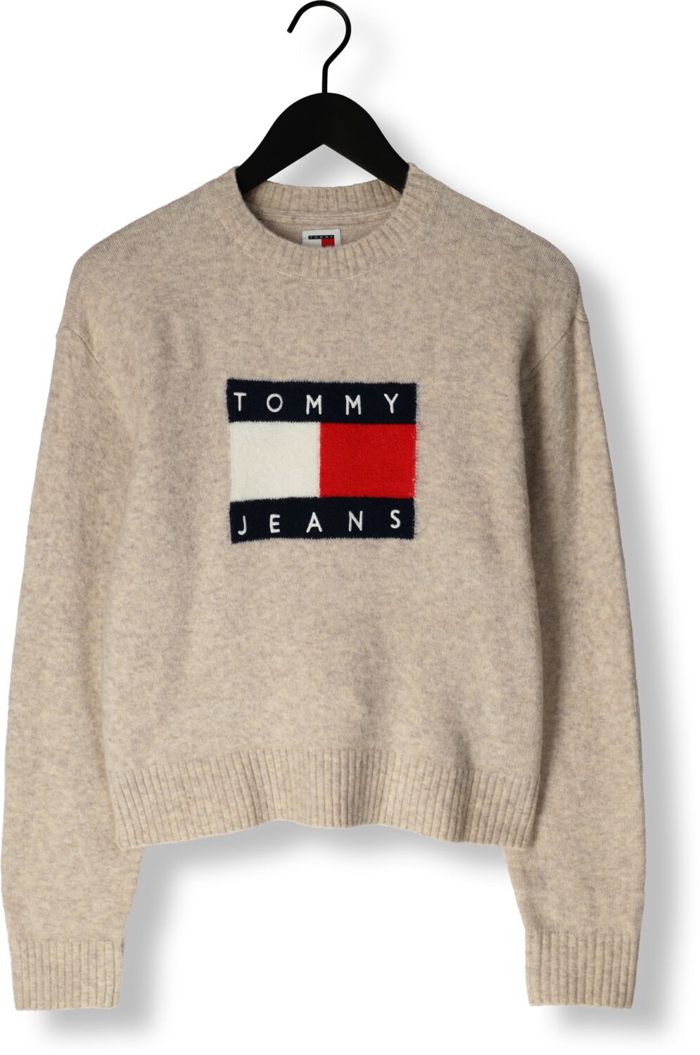 TOMMY JEANS Dames Truien & Vesten Tjw Melange Flag Sweater Bruin