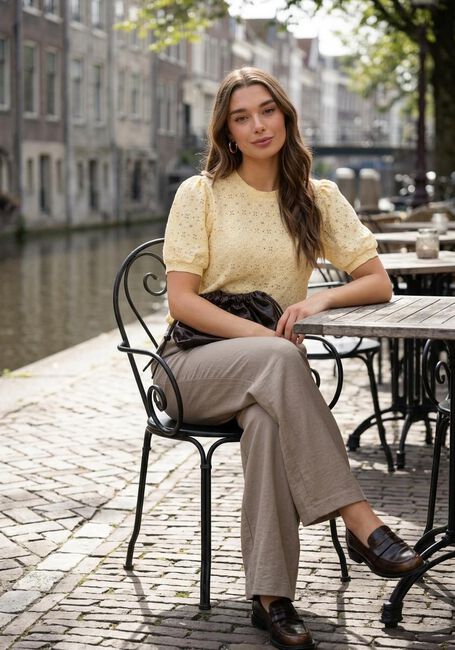 Butter yellow OBJECT Top OBJLAILA S/S RE TOP10 - large