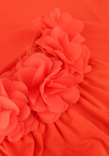 Oranje JANSEN AMSTERDAM Top TC356 SINGLET WITH FLOWERS AT NECKLINE Oranje JANSEN AMSTERDAM Top TC356 SINGLET WITH FLOWERS AT NECKLINE - large