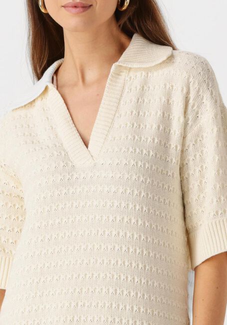Gebroken wit Y.A.S. Midi jurk YASCIBYL 2/4 LONG KNIT DRESS - large
