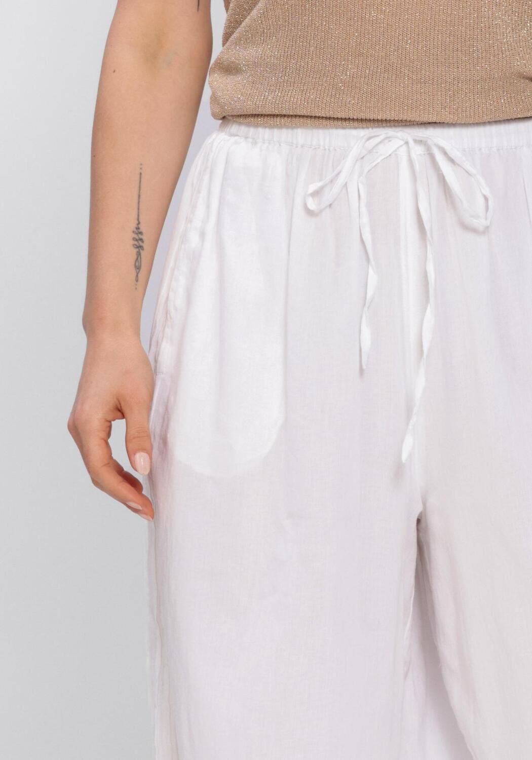 Witte NEO NOIR Broeken ELYSE S VOILE BALLOON PANTS - large