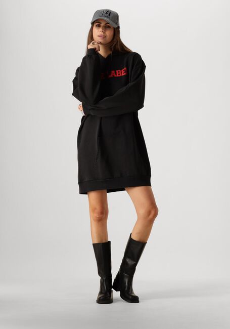 Zwarte ALIX THE LABEL Mini jurk LADIES KNITTED HOODED SWEAT - large