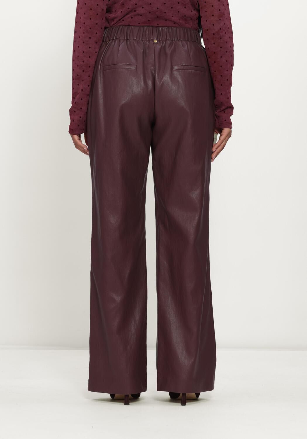 Rode NUKUS Broeken JILL PANTS PU - large