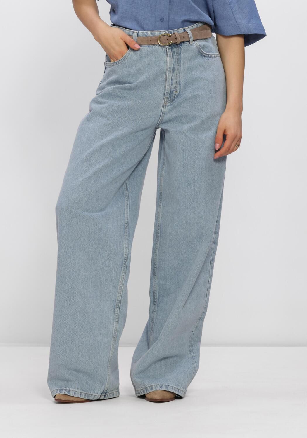 Lichtblauwe EST'SEVEN Wide jeans EVI JEANS 26 - large