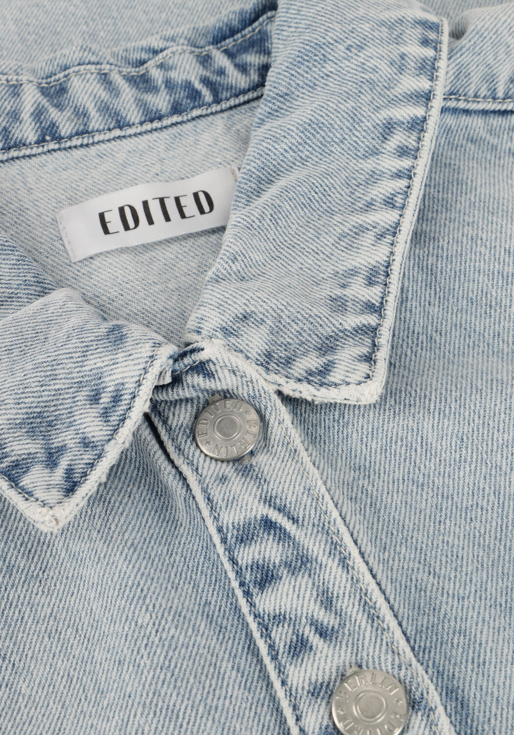 Blauwe EDITED Mini jurk ASTA DENIM DRESS - large