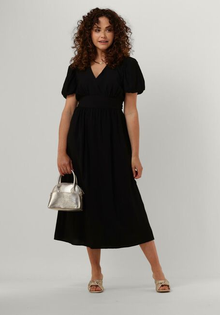 Zwarte Y.A.S. Midi jurk YASCLEMA SS MIDI DRESS - large
