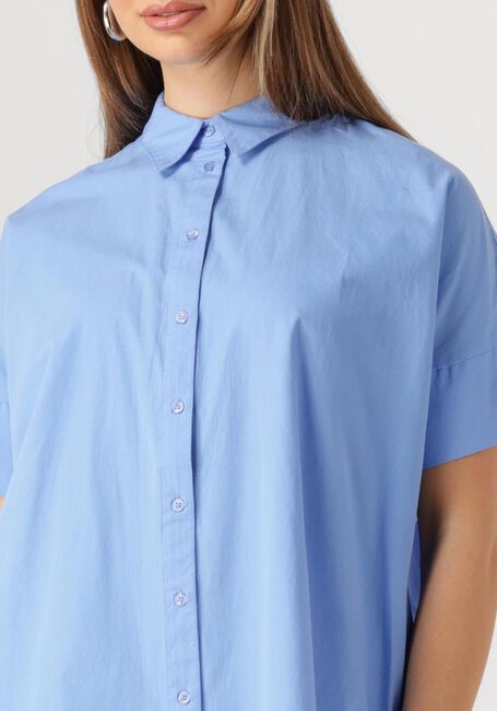 Lichtblauwe SELECTED FEMME Mini jurk SLFBLAIR 2/4 SHORT SHIRT DRESS - large