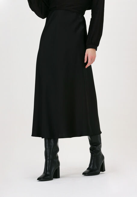 Zwarte NEO NOIR Maxirok BOVARY CREPE SATIN SKIRT - large
