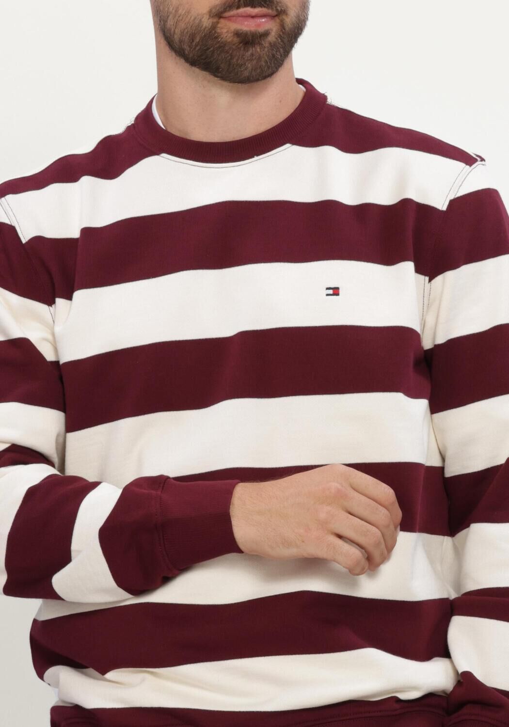 TOMMY HILFIGER Heren Truien & Vesten Essential Terry Crewneck Bordeaux