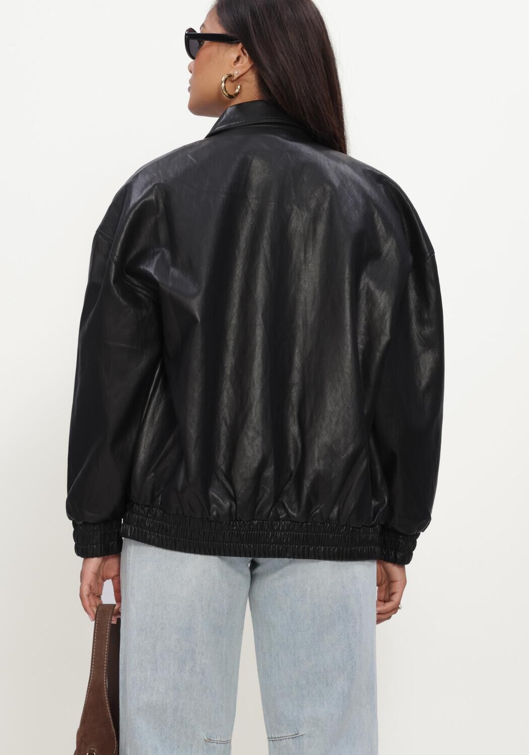 Zwarte HAUTE L'AMITI&Eacute; Jack RIZZ PU JACKET - large