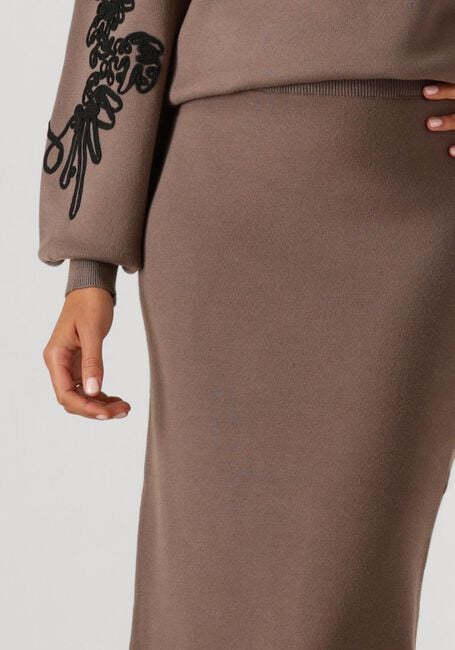 Taupe OBJECT Maxirok OBJREYNARD HW KNIT SKIRT - large
