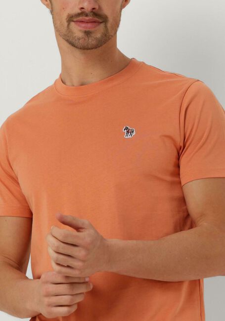 Oranje PS PAUL SMITH Polo MENS SLIM FIT SS TSHIRT ZEBRA BADGE - large