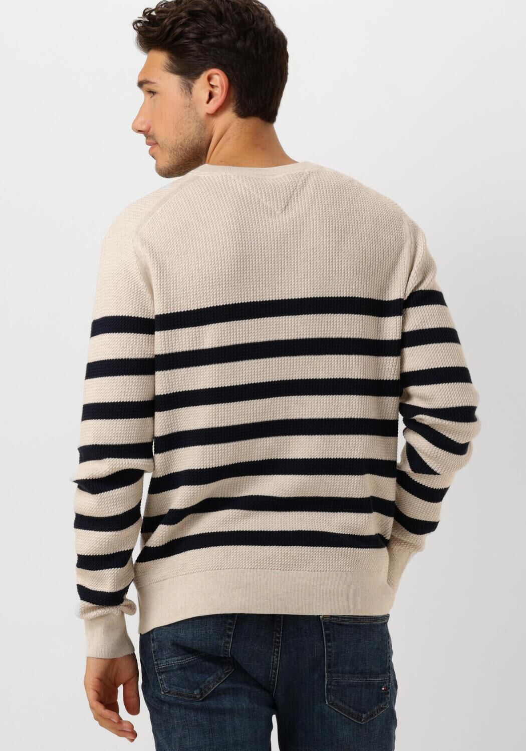 TOMMY HILFIGER Heren Truien & Vesten Structure Crew Nk Beige