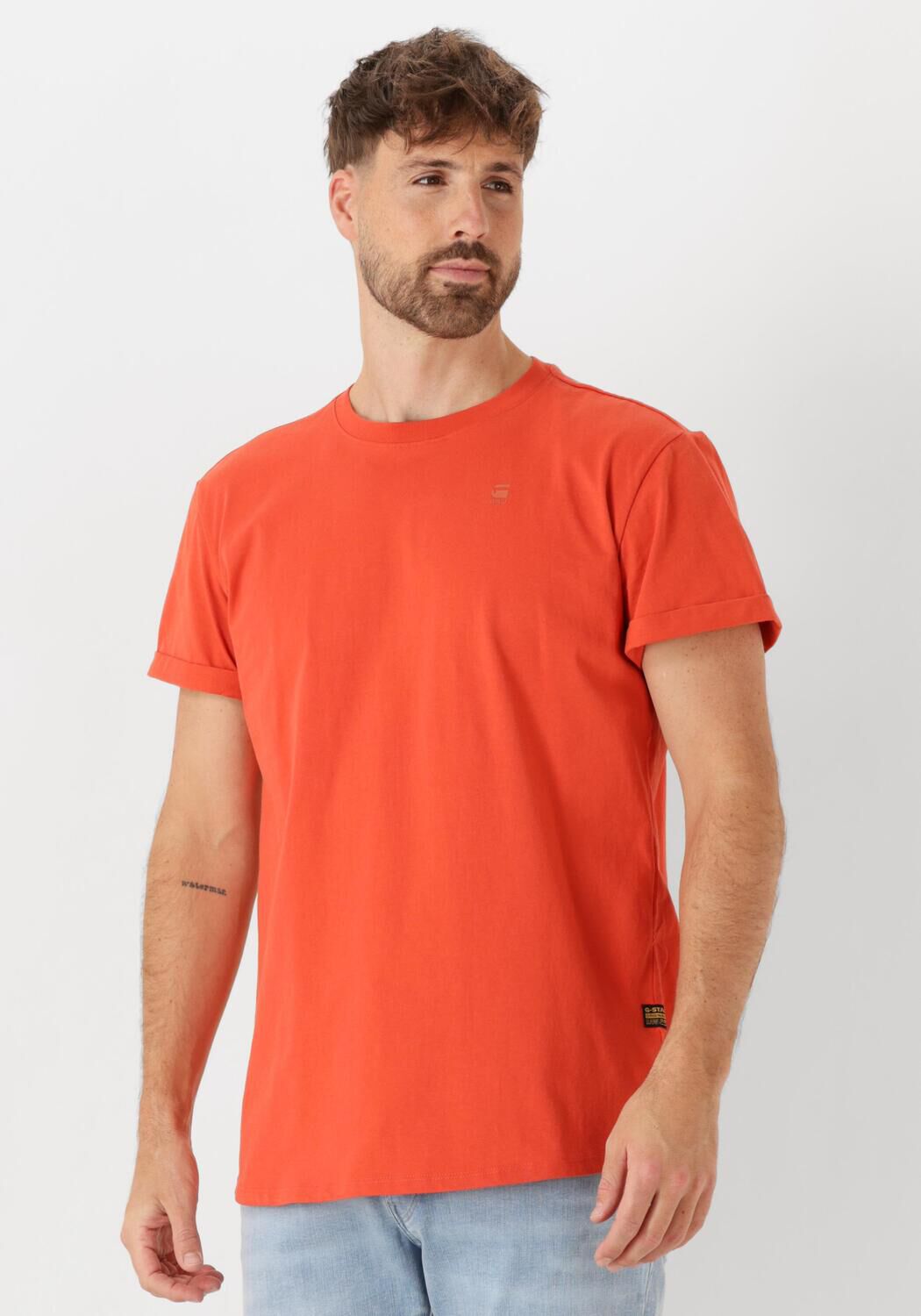 G-STAR RAW Heren Polo's & T-shirts Lash R T S\s Oranje