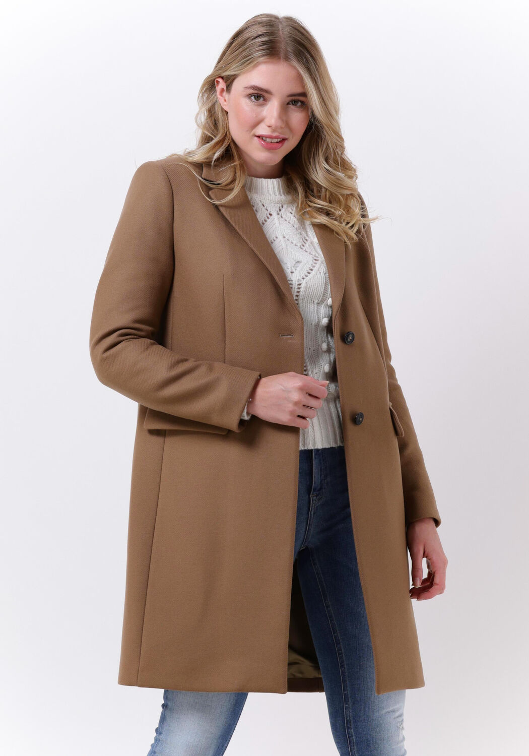 Hallhuber Korte Jas room-bruin dierenprint casual uitstraling Mode Jassen Korte jassen 