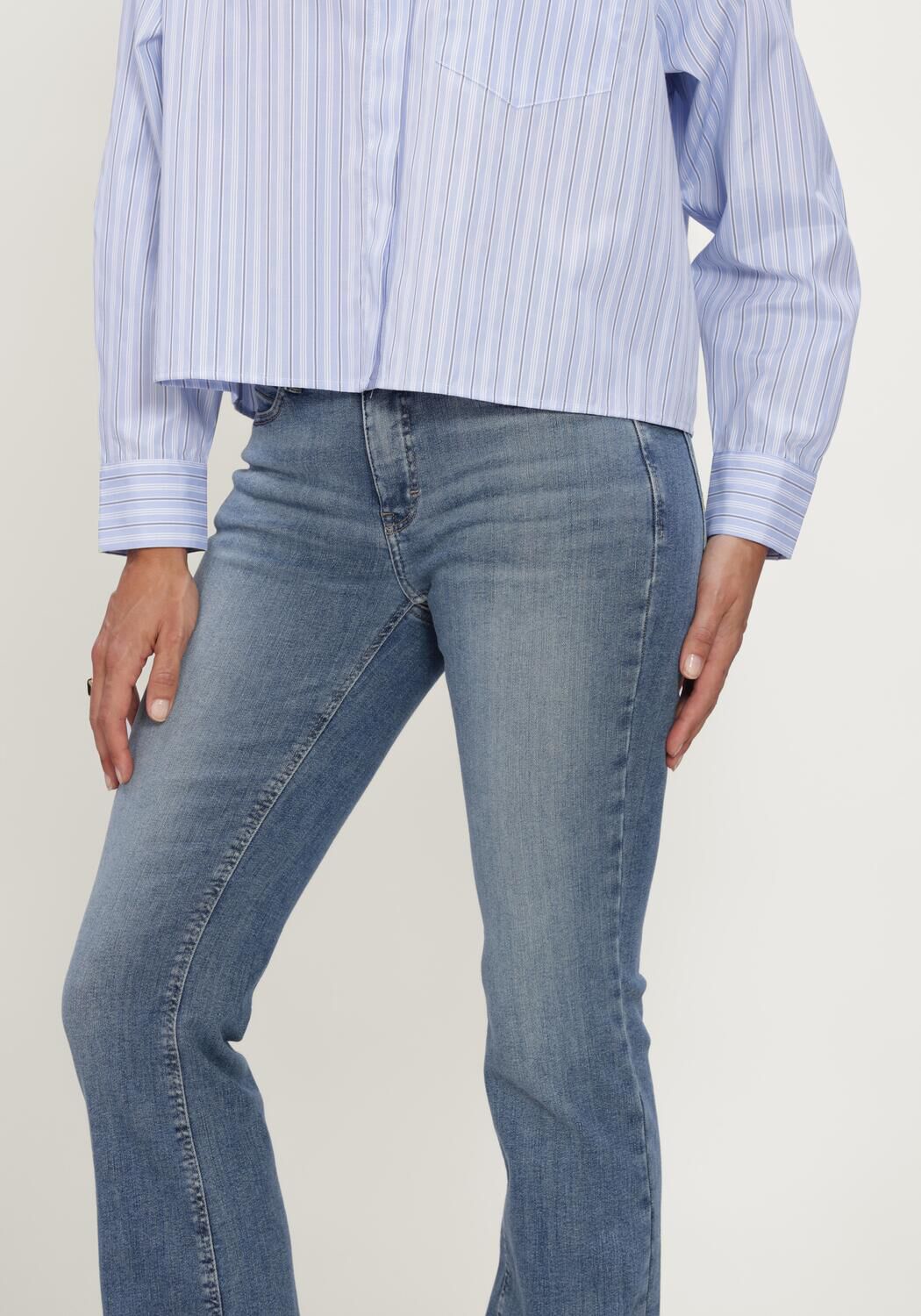 Blauwe MAC Wide jeans 0358L AUTHENTIC MEGA FLEX - large