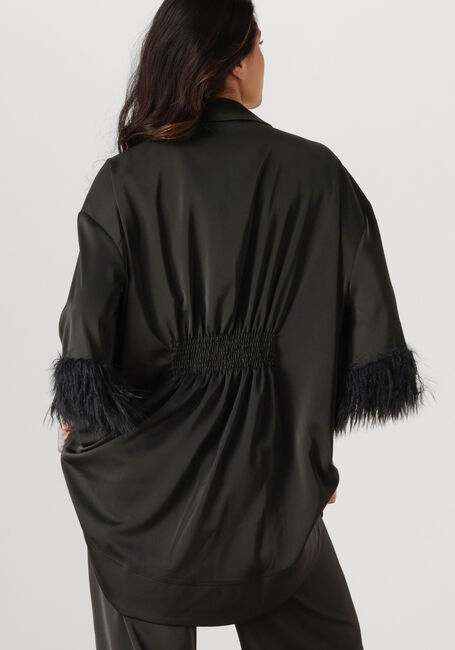 Zwarte CO'COUTURE Mini jurk ADNA CC FEATHER SHIRT - large