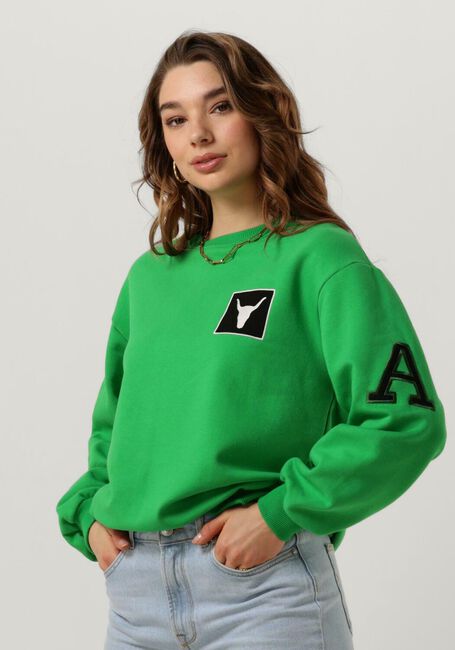 Groene LABEL Sweater PATCH SWEATER | Omoda