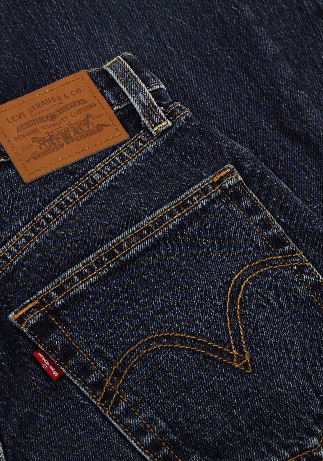 Donkerblauwe LEVI'S Straight leg jeans RIBCAGE FULL LENGHT APPLY NOW - large