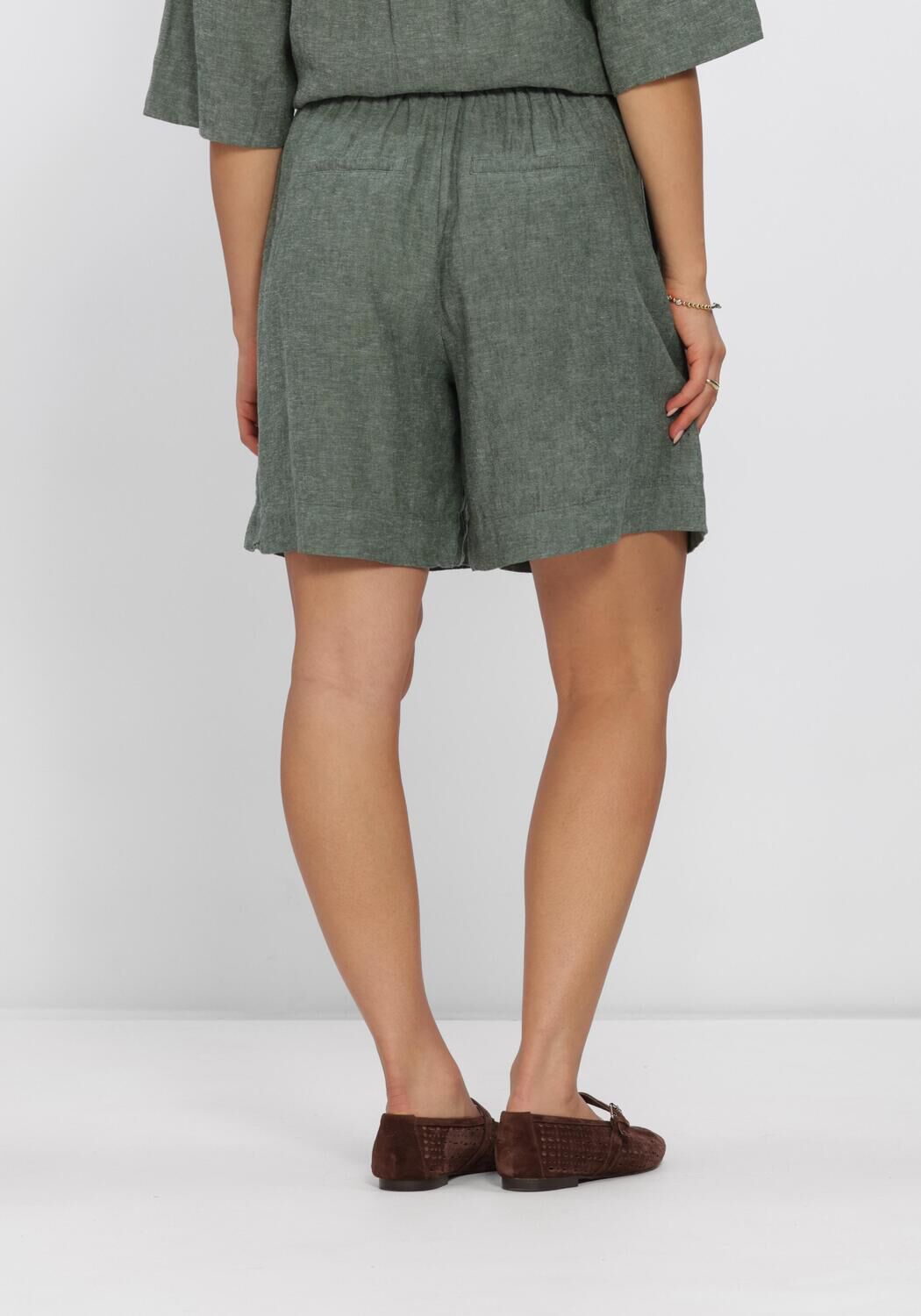 Groene MSCH COPENHAGEN Broeken MSCHVIANA GINIA HW SHORTS - large