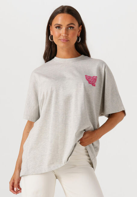 Grijze CATWALK JUNKIE T-shirt OVERSIZED GRAPHIC TSHIRT - large