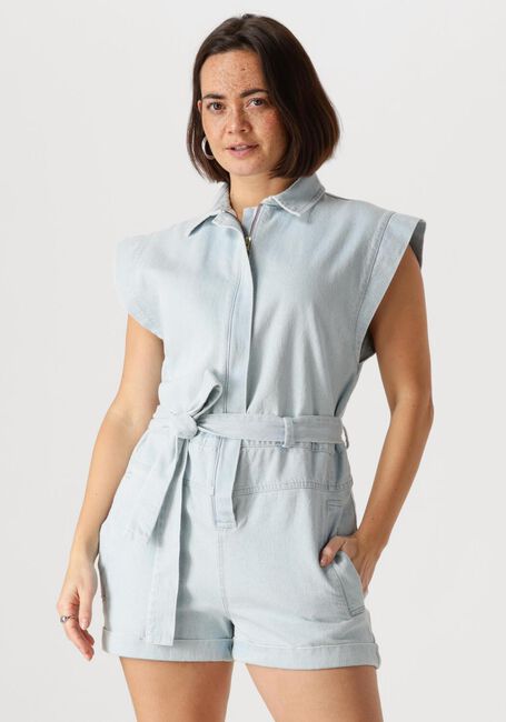 Lichtblauwe BY-BAR Jumpsuit OLLIE BLEECHED DENIM SUIT - large