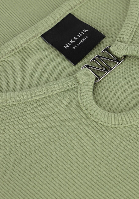 Groene NIK & NIK Midi jurk PRESLEY RIB DRESS Groene NIK & NIK Midi jurk PRESLEY RIB DRESS - large