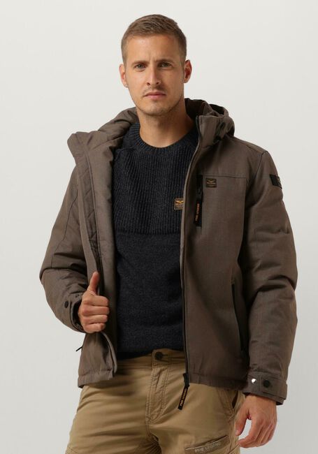 Bruine PME LEGEND Parka's SEMI LONG JACKET STRATOR ICON 2.0 MELANGE TWILL - large