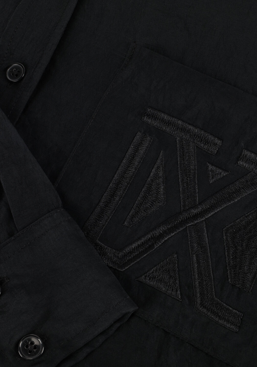 Zwarte ALIX THE LABEL Blouses LADIES WOVEN SHINY CRINKLE BLOUSE - large