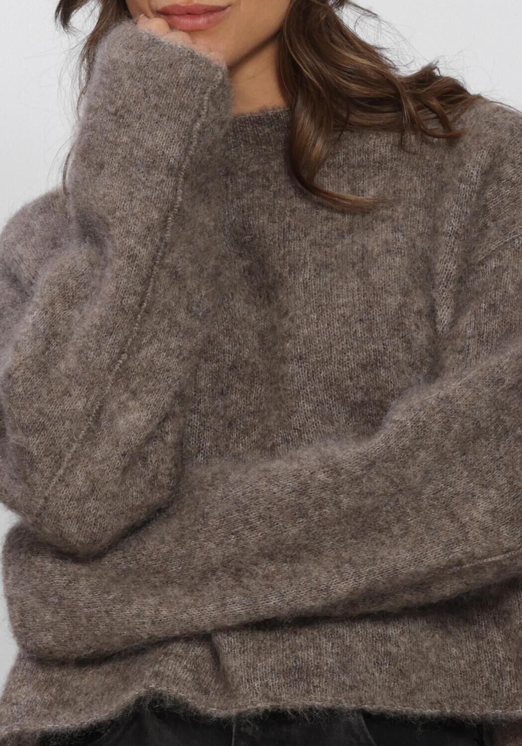 Taupe BY-BAR Trui VASILE PULLOVER - large