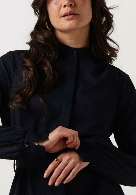 Donkerblauwe ANOTHER LABEL Mini jurk DALYCE DRESS L/S - large