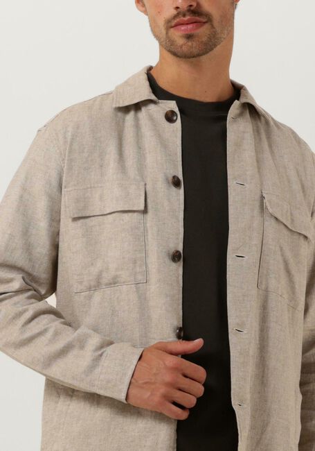 Beige PROFUOMO Overshirt OVERSHIRT CO/LINEN BEIGE - large