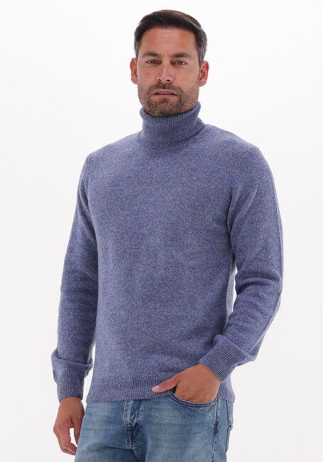 Blauwe PROFUOMO Coltrui PULLOVER HEAVY ROLL NECK - large